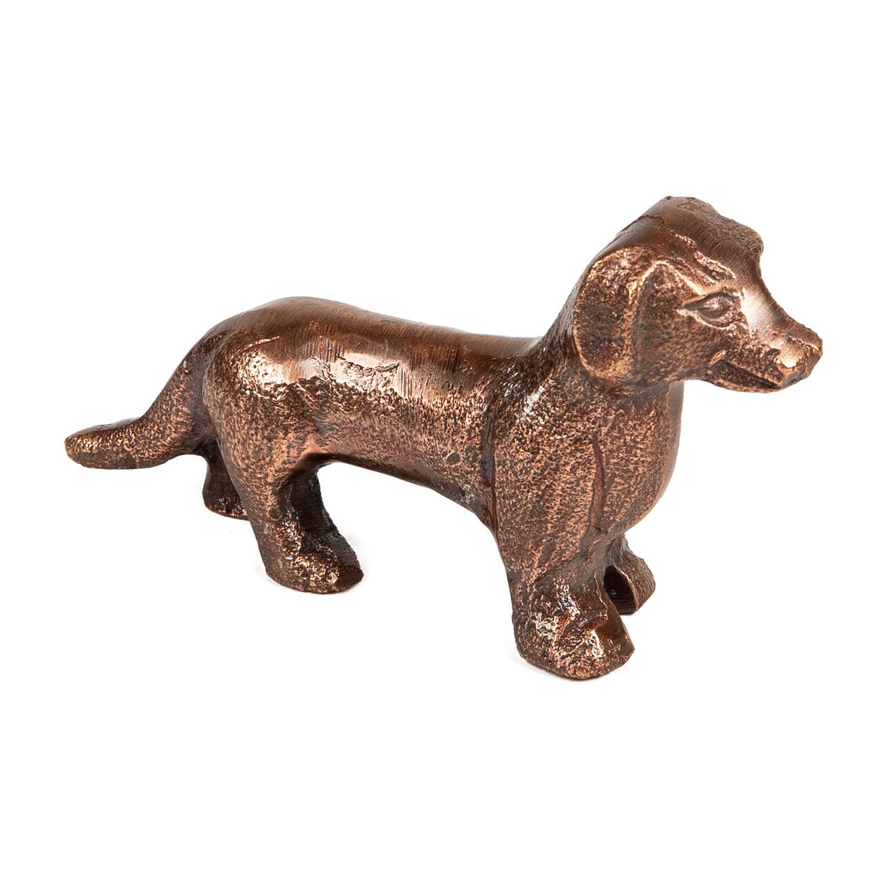 Mind Reader Dachshund Figurine Antique Brass Finish